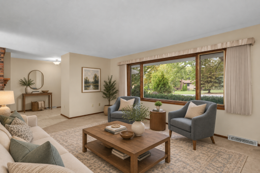 Virtually-Staged Living Room.