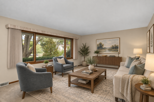Virtually-staged Living Room