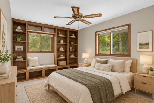 Virtually-Staged 2nd Bedroom on Main Floor