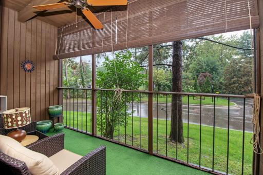 Enjoy the screened porch spring, summer and fall.