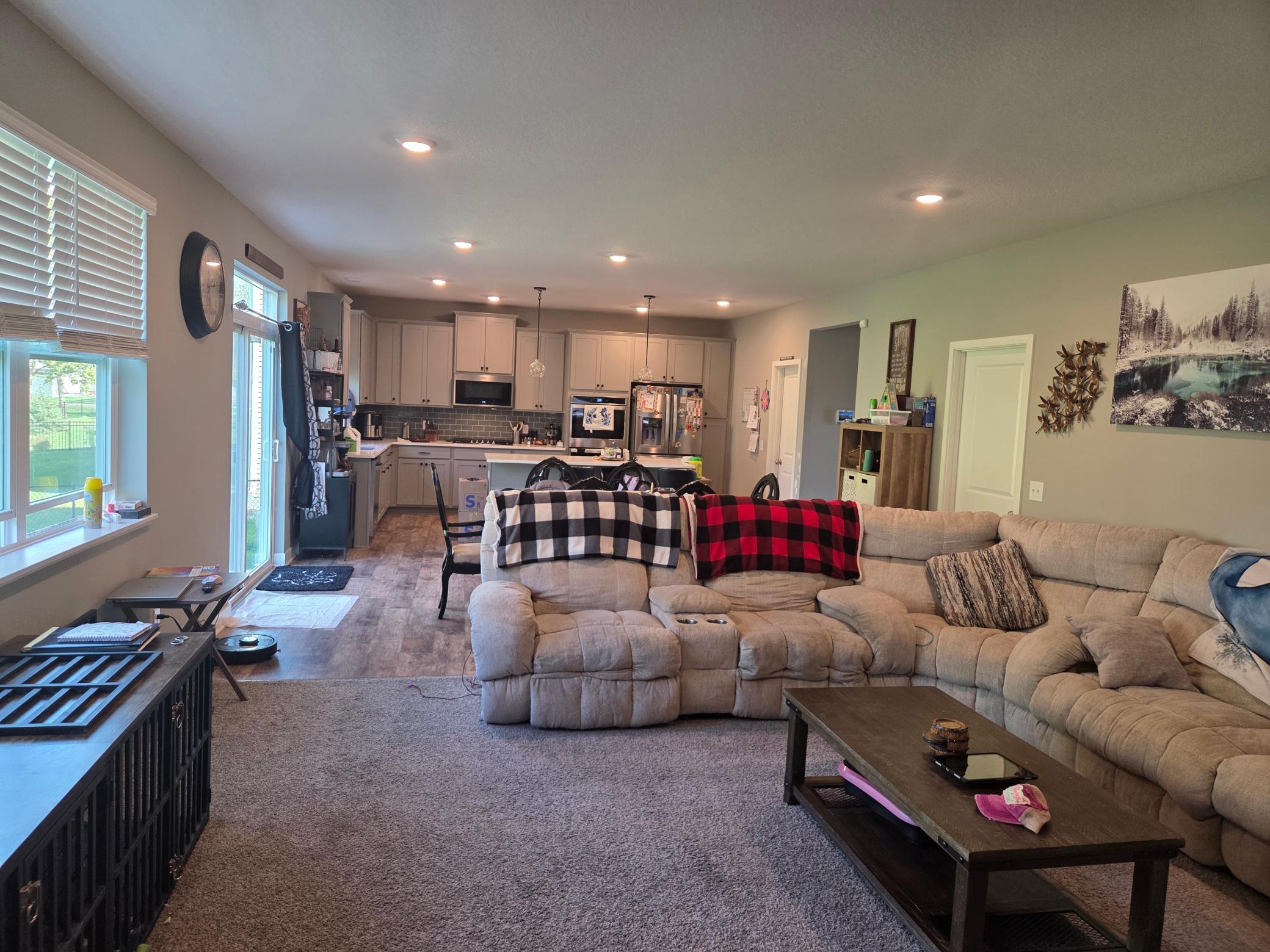 living room to kitchen