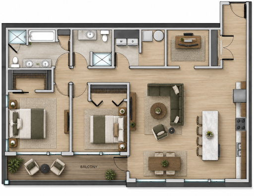 Floorplan, Condo Unit 605