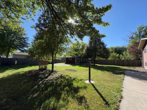 Back yard w/shed