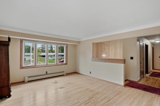 Living Room - Andersen Windows & Hardwood Flooring on Upper Level