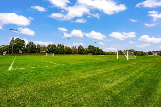 Nearby soccer fields