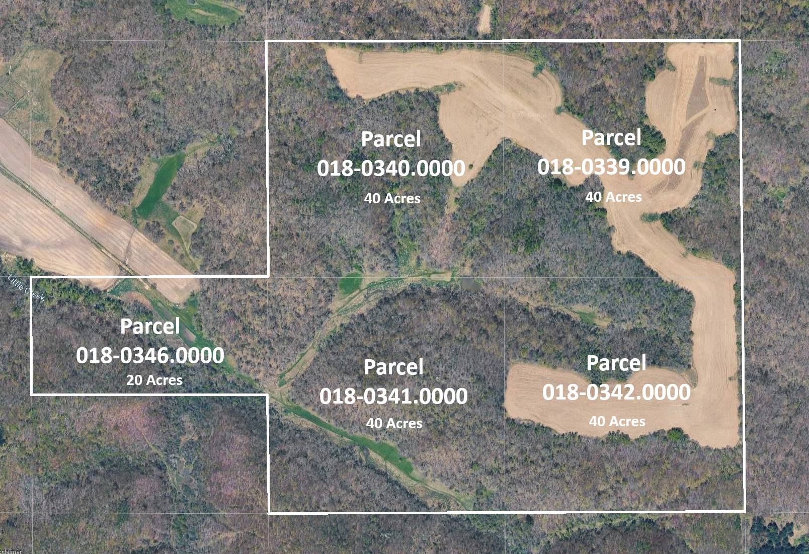 Aerial of Parcels