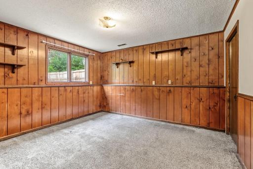 Garden level bedroom, private TV room, or study