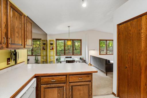 Kitchen opens up nicely to informal dining room
