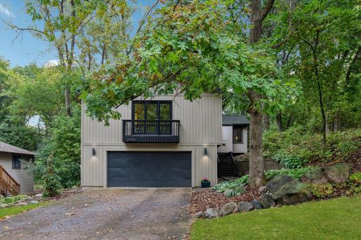 Two car garage with handy workbench inside