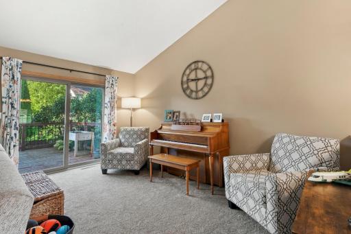 Living Room, w/ Patio Door to Deck