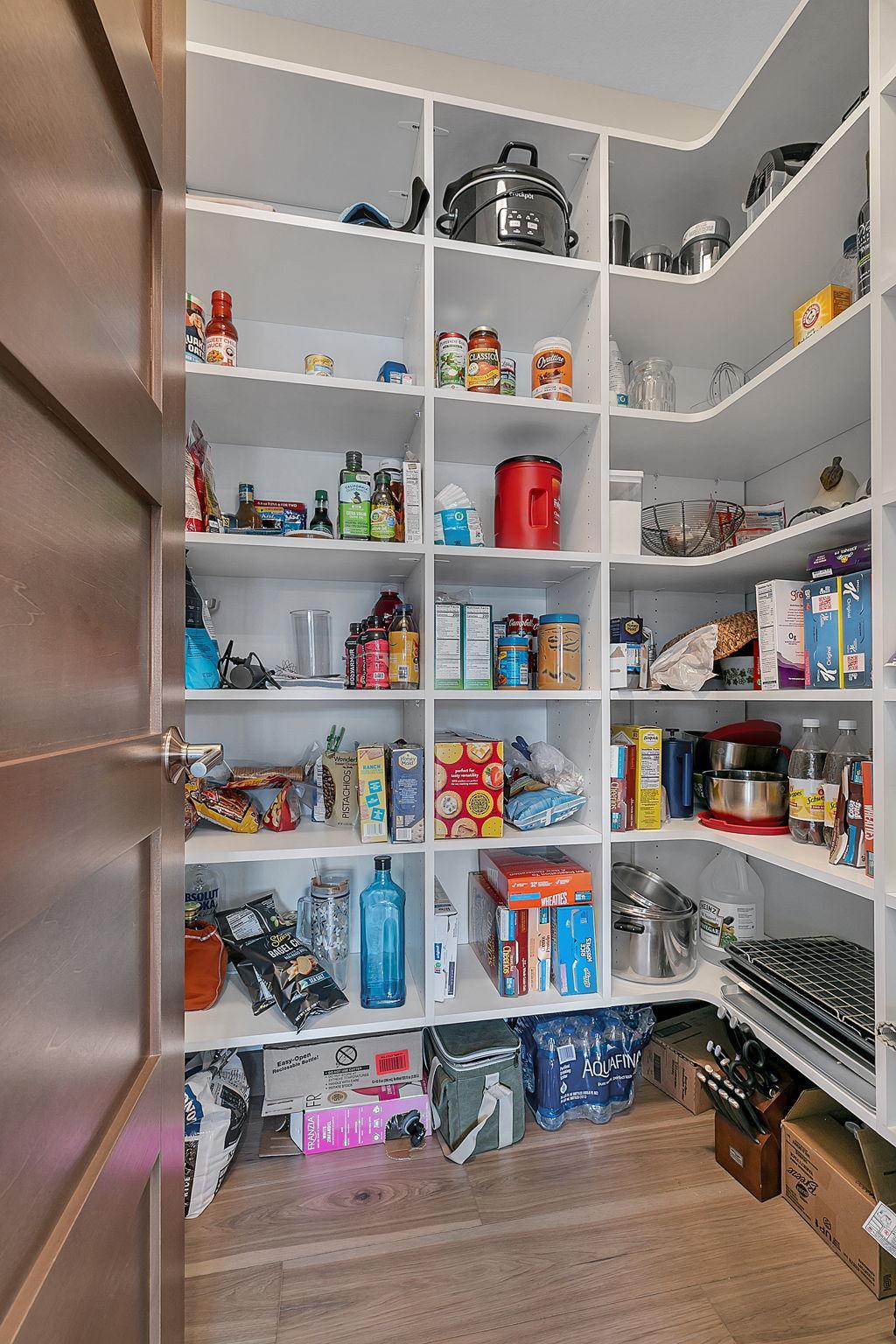 Large Pantry with Excellent Shelving
