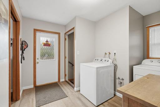 Very convenient main level laundry and mudroom.