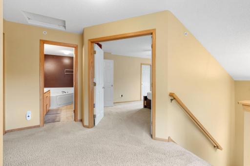 Impressive double doors to the primary suite.