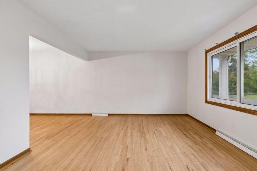 Open and bright space with beautiful refreshed floors