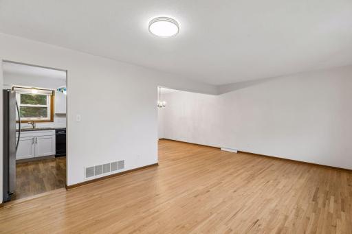 Open living and dining areas