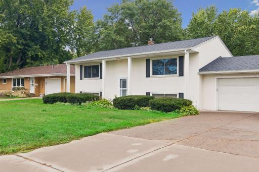 Attractive exterior with attached two-car garage