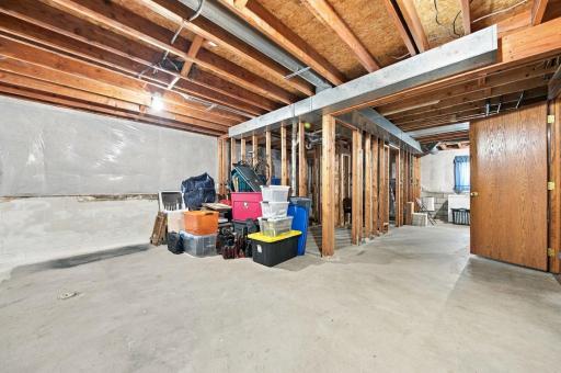 Roughed for bedroom, bathroom and living area.
