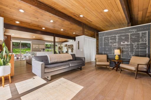 Yes - That is the Original Floorplan on the Wall!