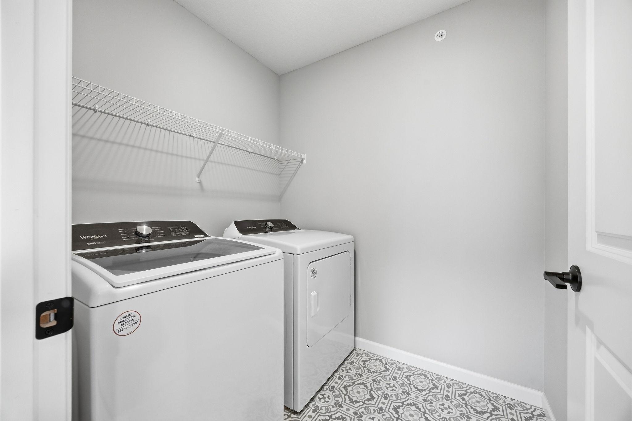 Convenient second floor Laundry