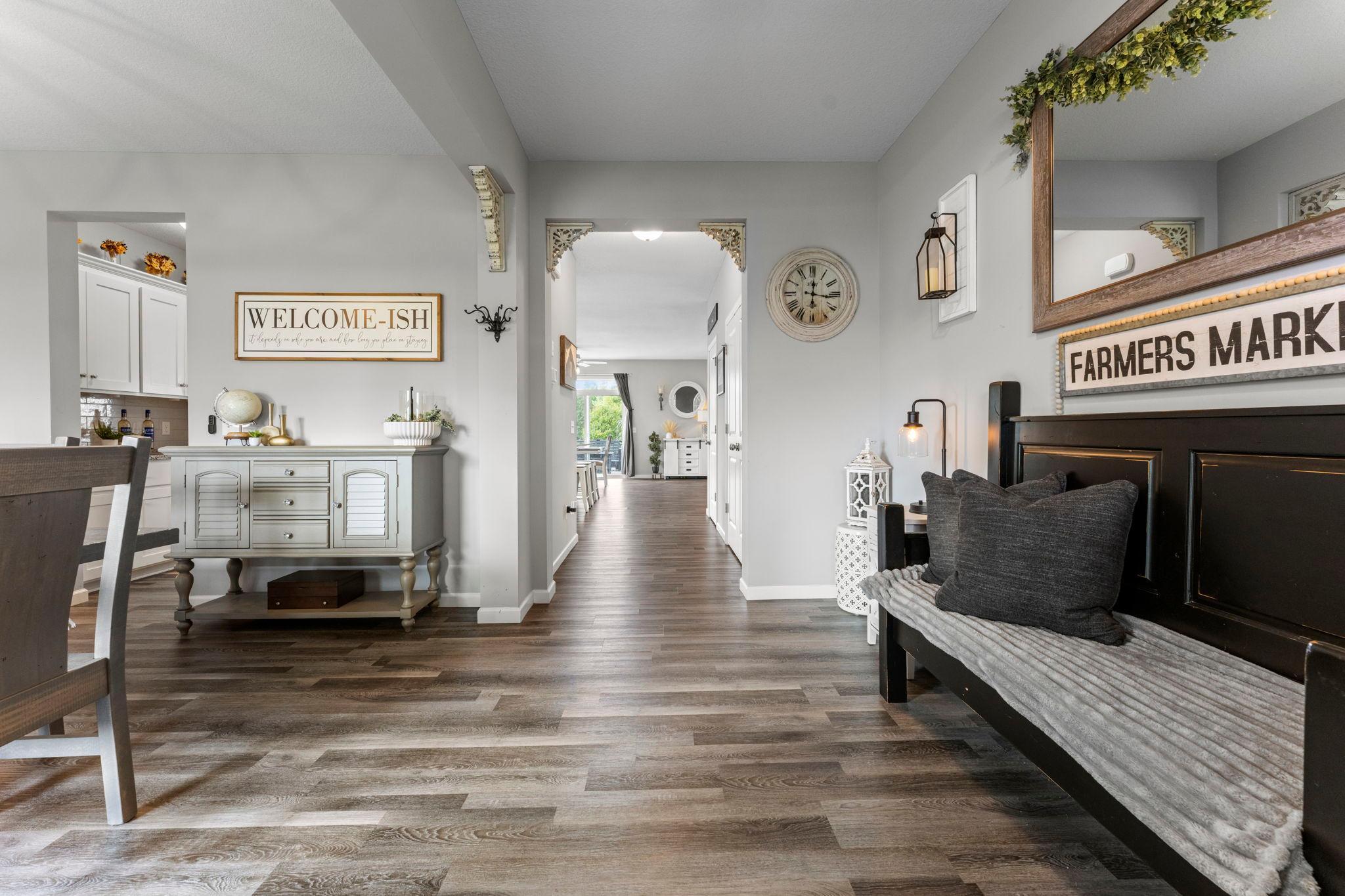 LVP flooring throughout the main level