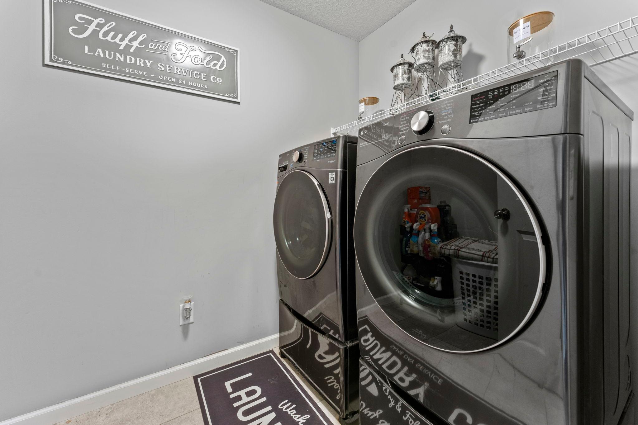 Laundry on upper level