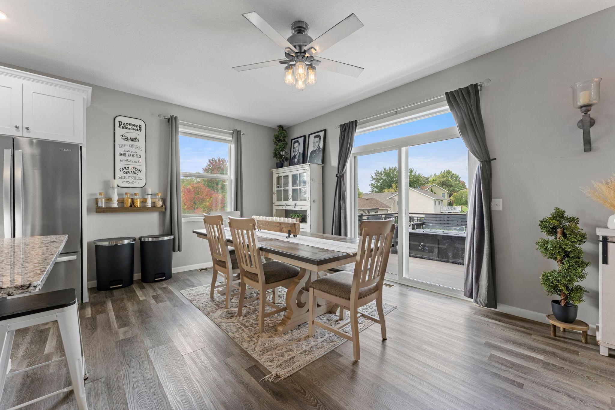 Walk out to your back yard deck!