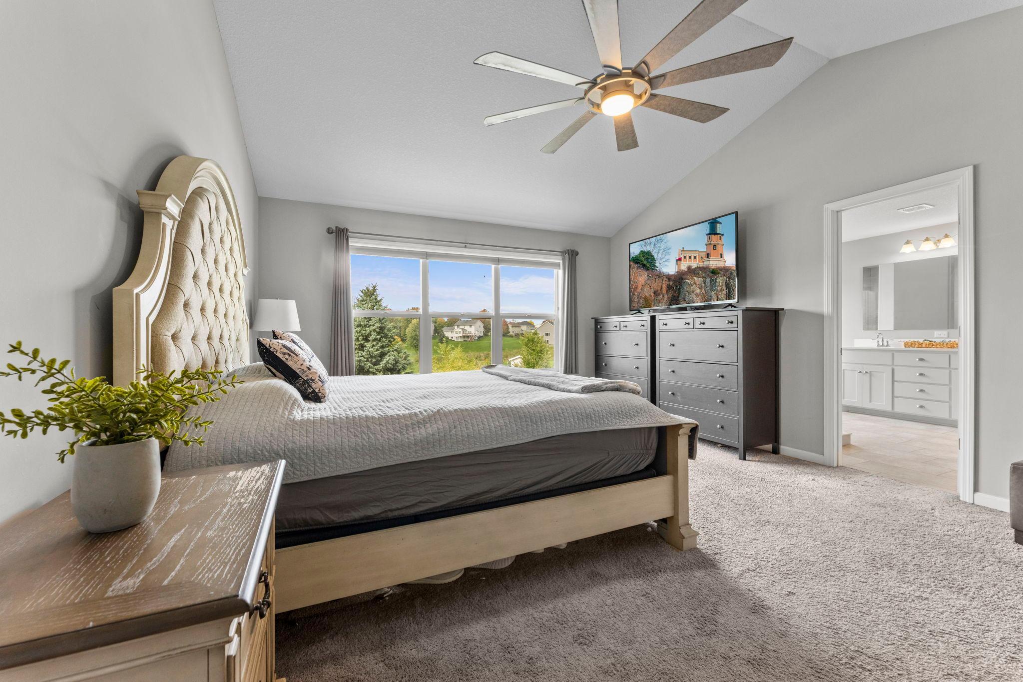 Primary bedroom on upper level