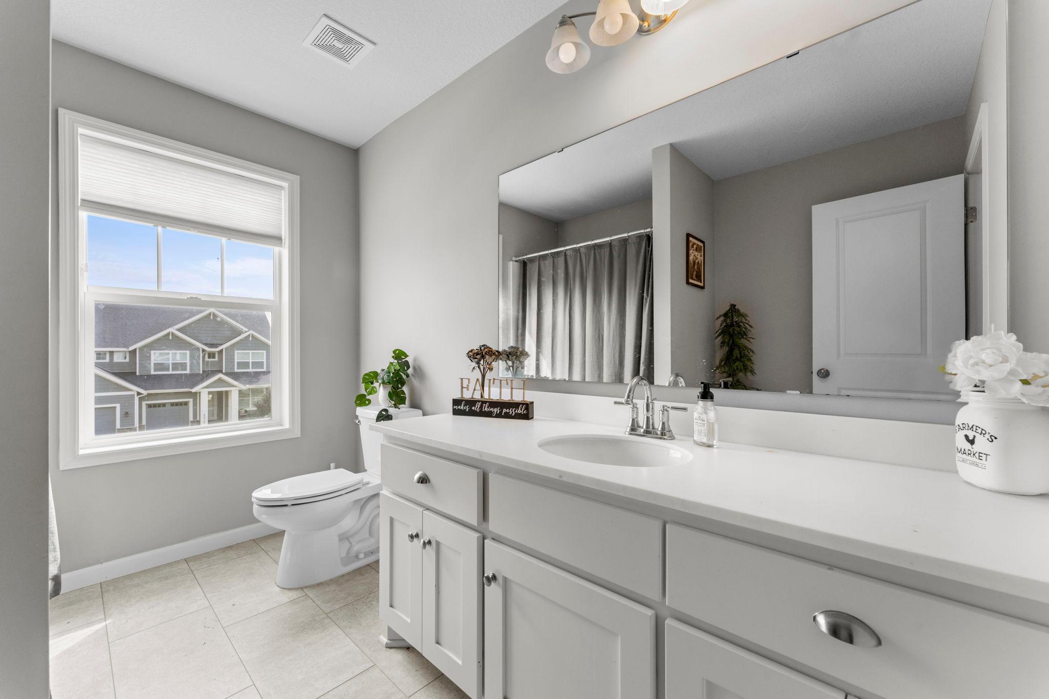 Third full bathroom on upper level