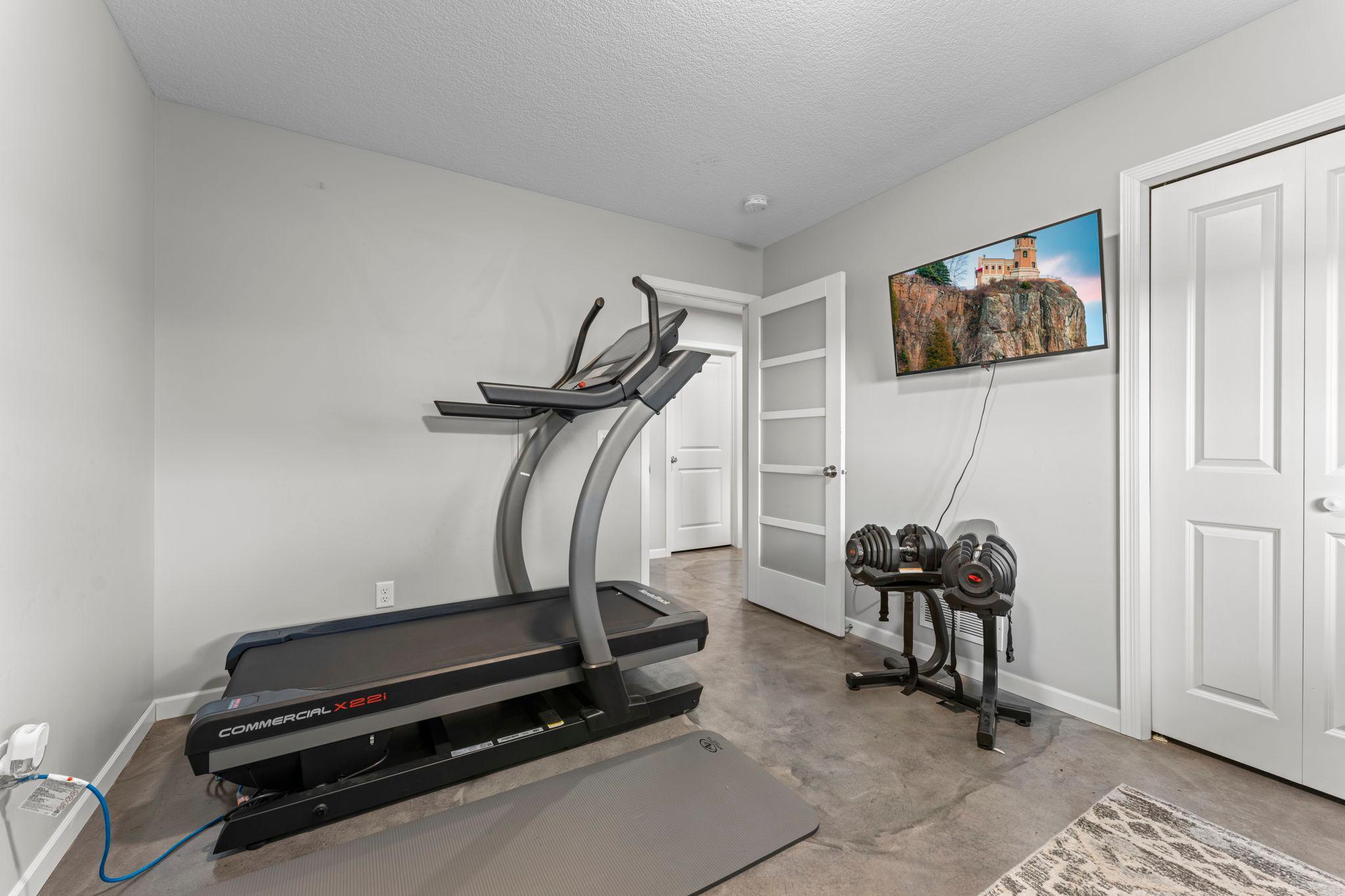 Used as a workout room