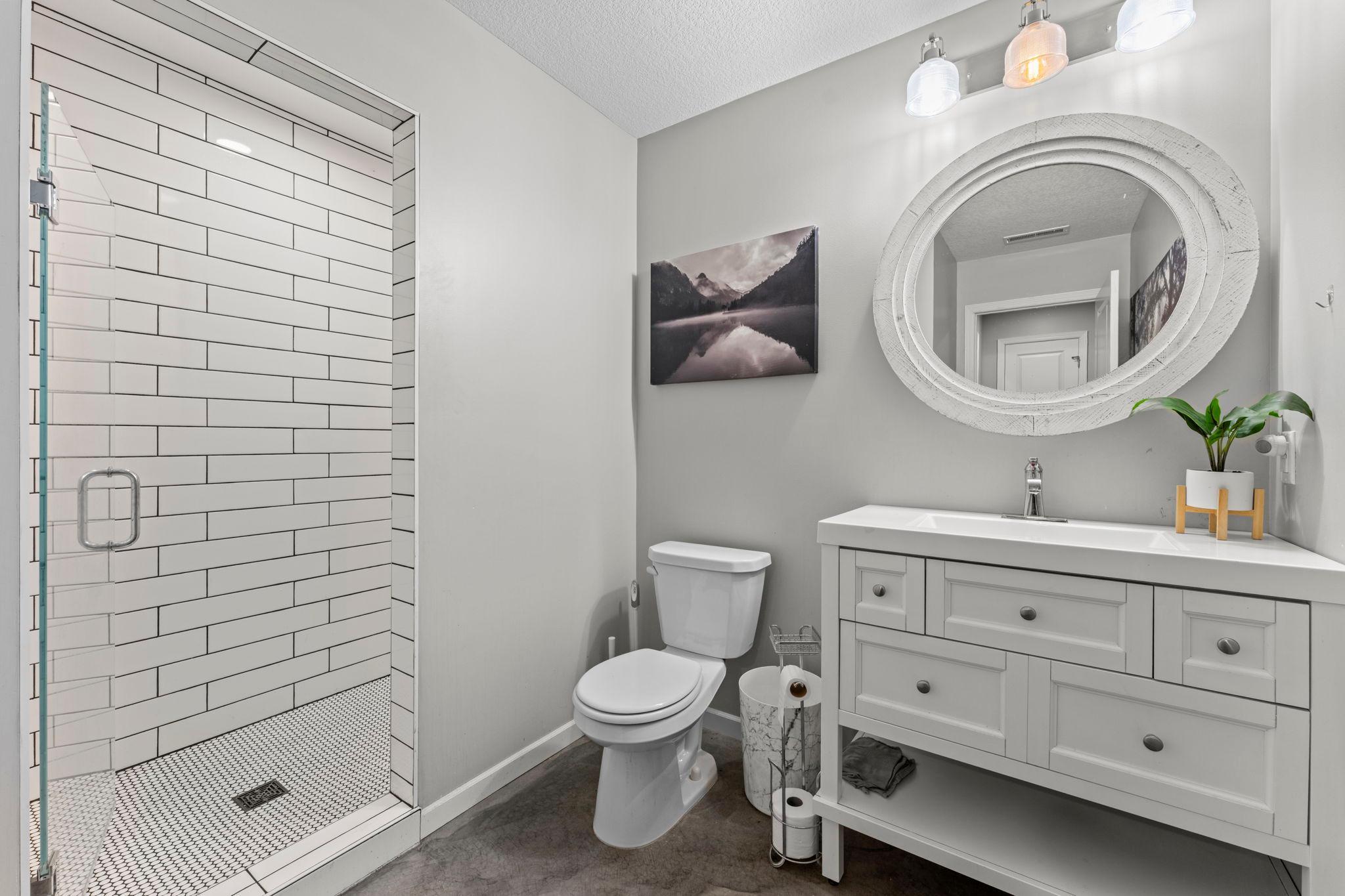 3/4 bathroom in lower level (bathroom #5)