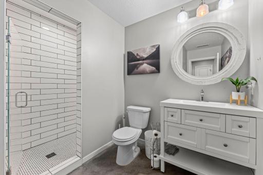 3/4 bathroom in lower level (bathroom #5)