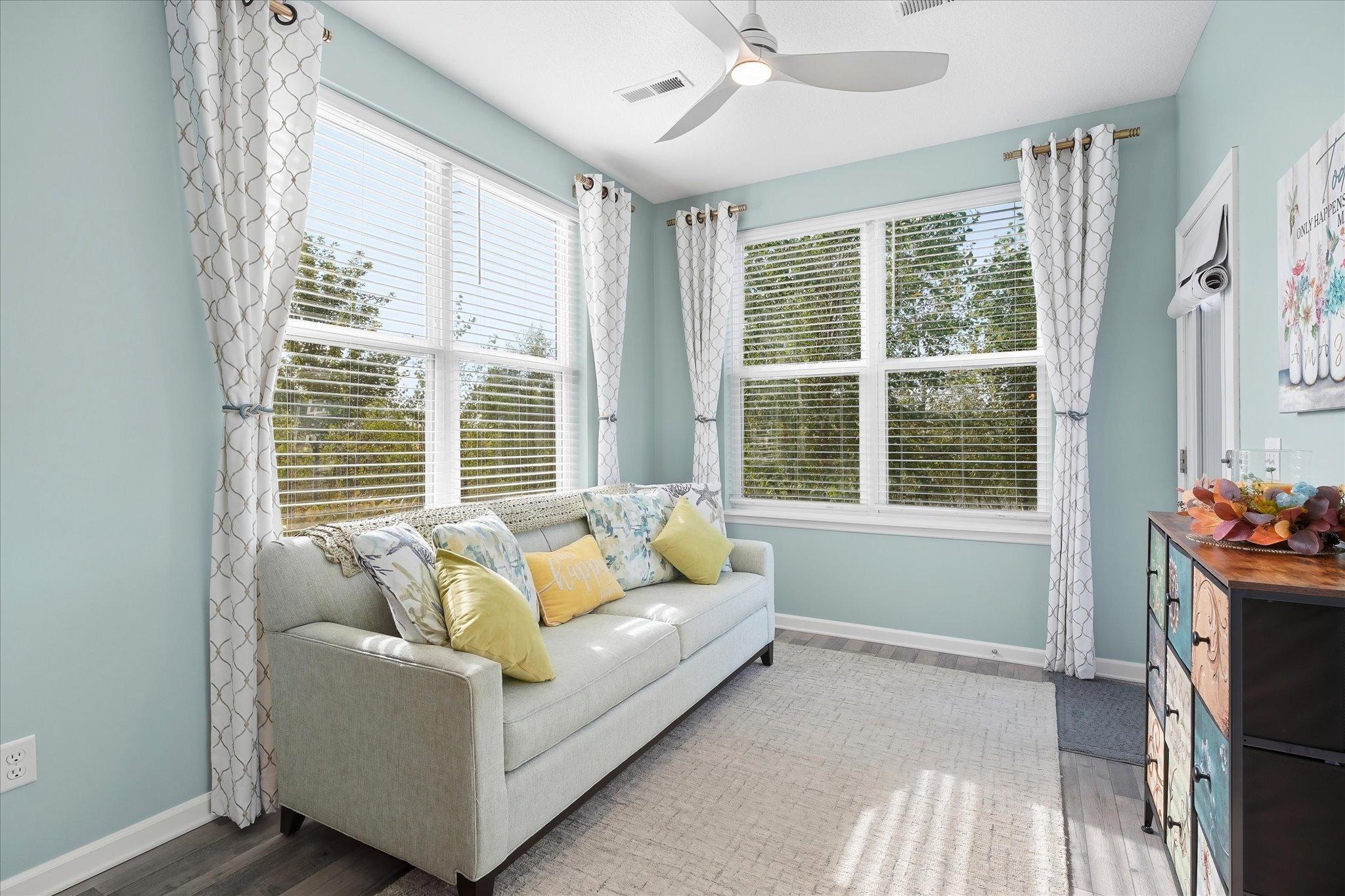 Sunroom walks out to Patio