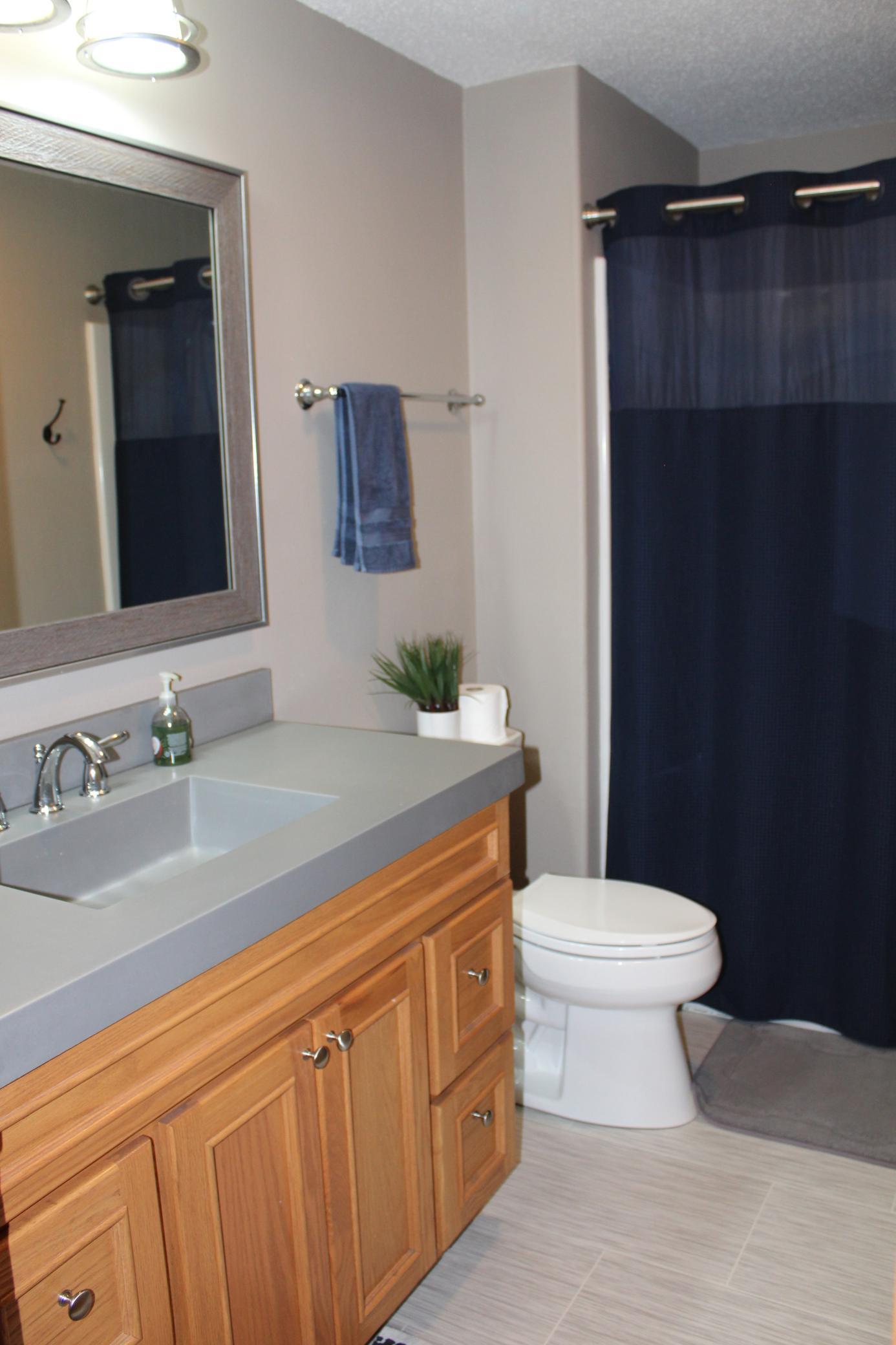 Lower level bath