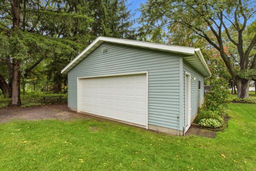 24x24 detached garage with concrete floor and power
