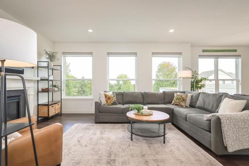Light-filled Living Room with expansive windows