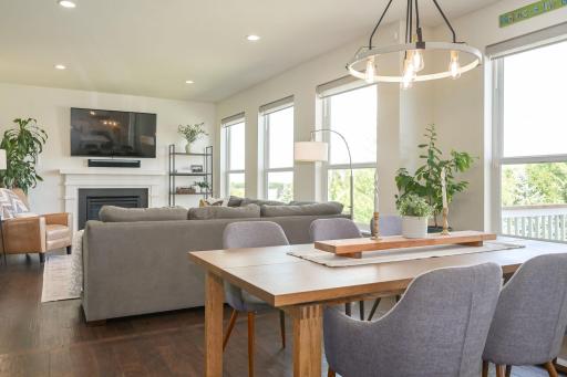Seamless flow from Dining area to the light filled Living Room