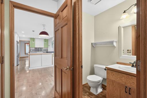 Powder room off of kitchen