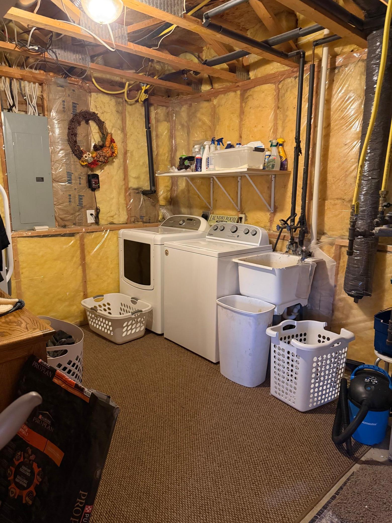 Ample storage in laundry room