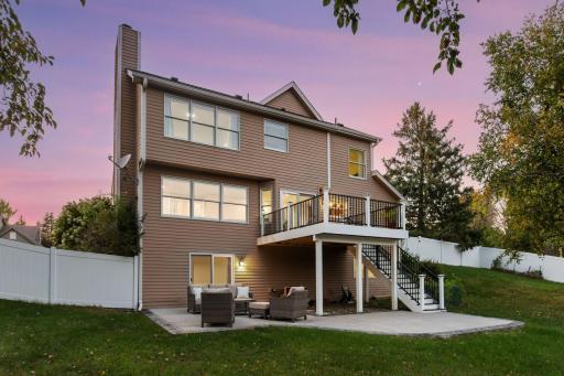 Newly painted exterior with a large deck, perfect for outdoor living and entertaining.