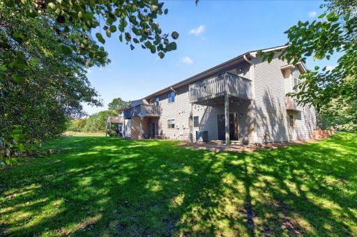 Privae Blacony overlooking gressy knoll and wall of trees. Extreme Privacy.
