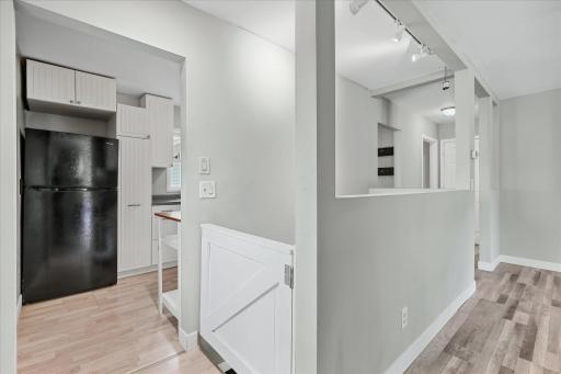 A peek at the home's efficient layout, with living spaces flowing easily from one room to the next.