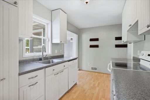Thoughtful storage throughout the kitchen helps maximize every inch of space.