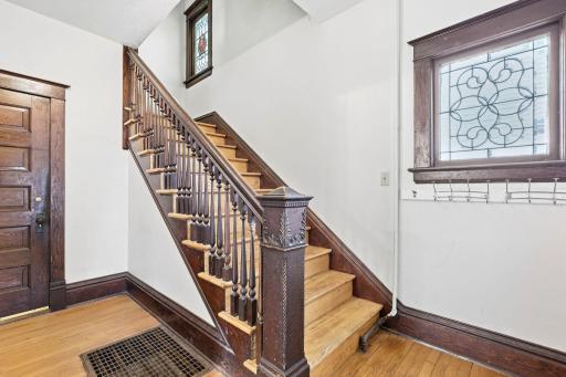 Classic woodwork and strained glass windows