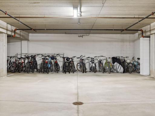Convenient indoor bicycle storage for residents who enjoy an active lifestyle.