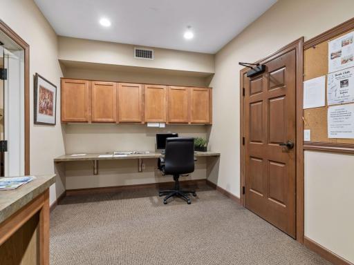 Work comfortably from home in the fully equipped resident business center.