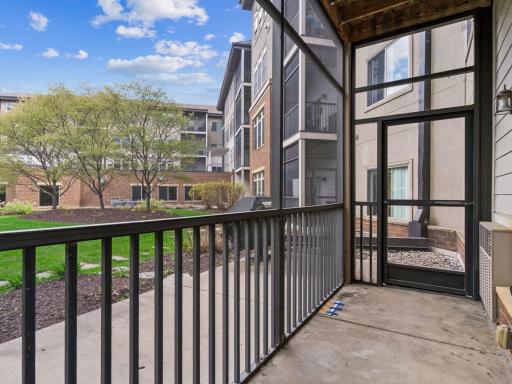 Main-level walkout living with direct access to your own screened outdoor retreat.