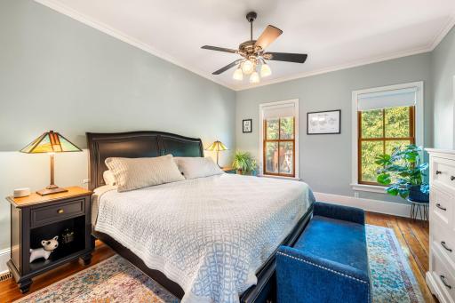 Retreat to your primary bedroom oasis with ensuite bath & walk-in closet.