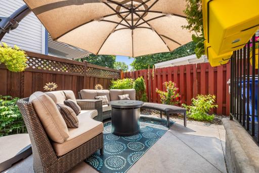 Step outside to your private patio for afternoon happy hour.