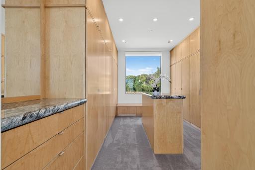 The 17x10 luxury closet features complete built-in organization.