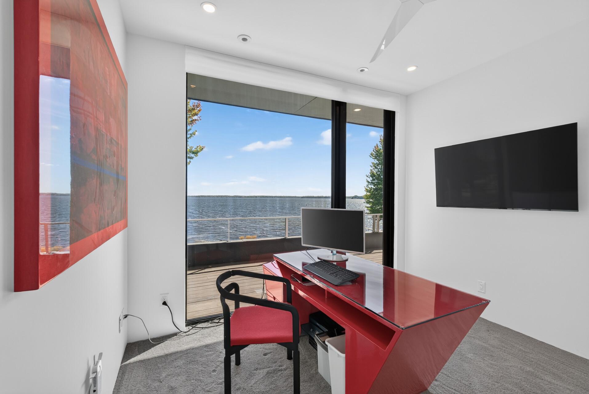 Ready to function as a sitting room, comfortable den, or additional lounge space.